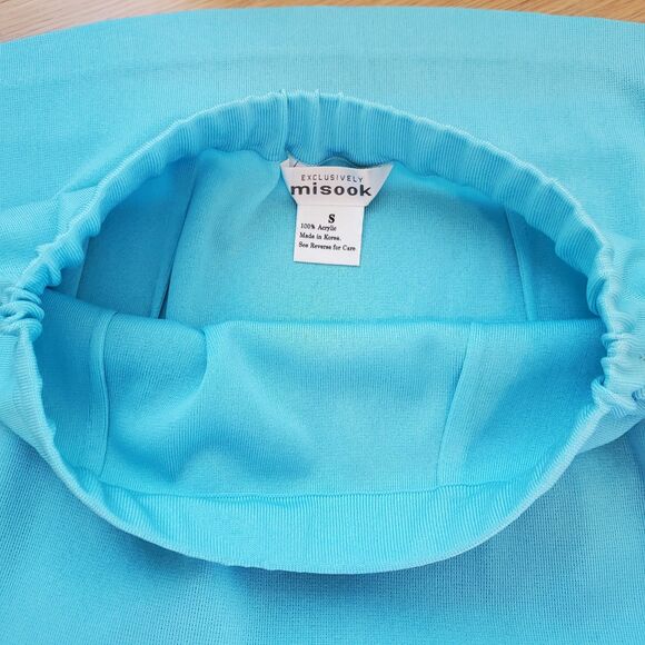 Misook Blue Knit Knee-Length Skirt - Picture 6 of 6